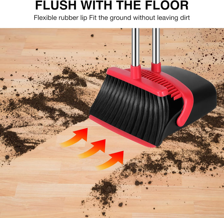 52-In Adjustable Broom & Dustpan Set