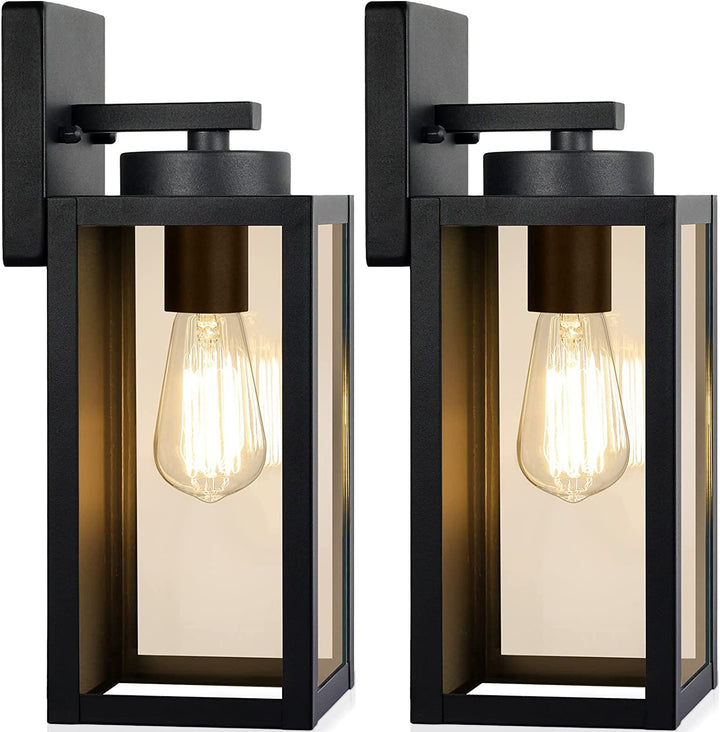 Modern Matte Black Outdoor Wall Lights