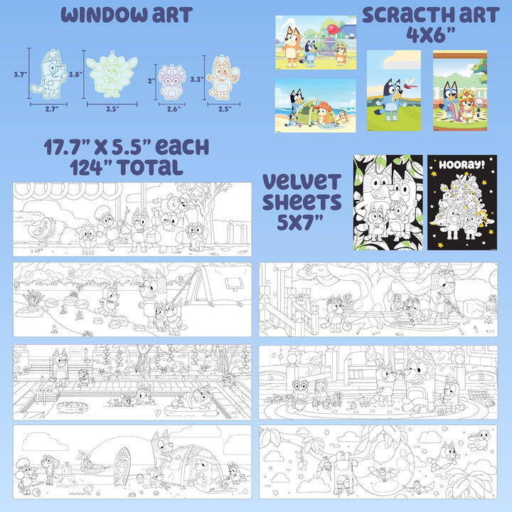 Ultimate Activity Backpack, 10+ Activities, Includes Backpack with 4 Sticker Suncatchers with 4 Suction Cups, 4 Surprise Scratch Arts, 2 Velv-Its Posters, 1 Coloring Roll, 4 Markers, Kid Gifts