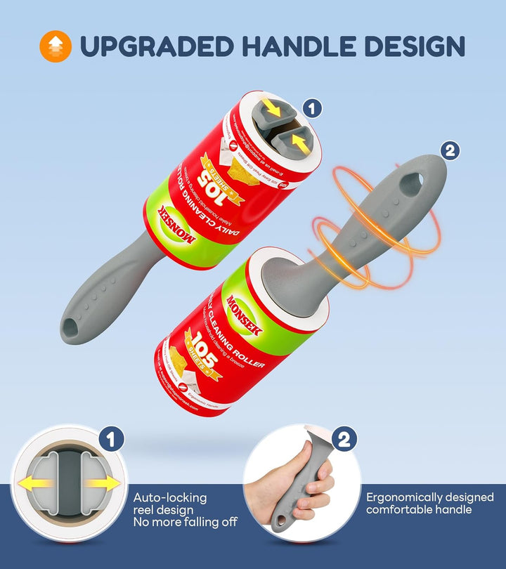 4X Extra Sticky Lint Roller Set for Pets