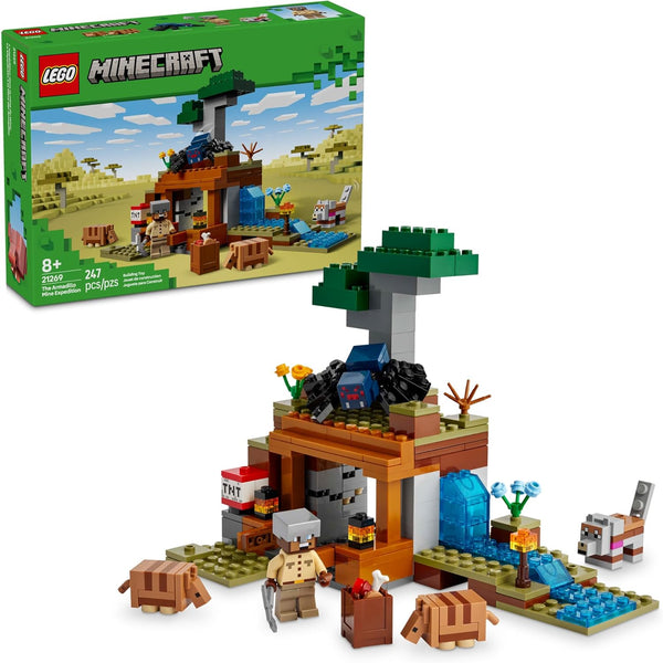 Minecraft the Armadillo Mine Expedition Toy Figures and Playset - Building Minecraft Toy for Kids, Boys and Girls, Ages 8+ - with  Figures for Pretend Play - Gift Idea for Birthdays - 21269