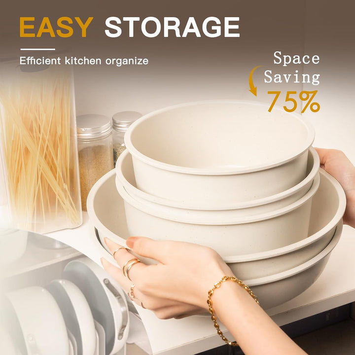 21 Pcs Ceramic Non-Stick Cookware Set