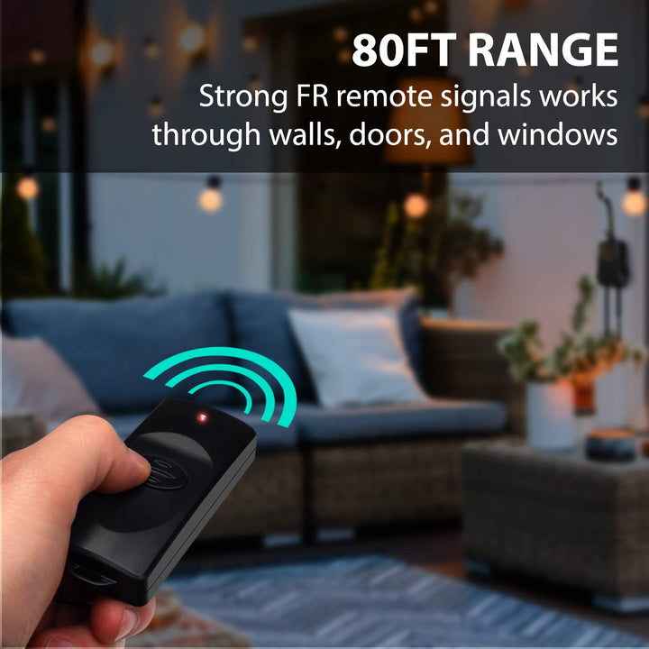 Outdoor Wireless Dual Plug Outlet – 100ft