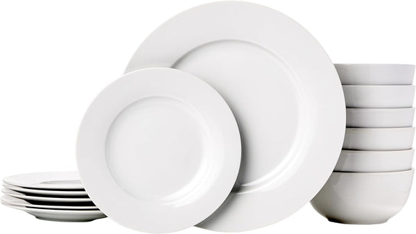 18-Piece White Dinnerware Set (6-Person)