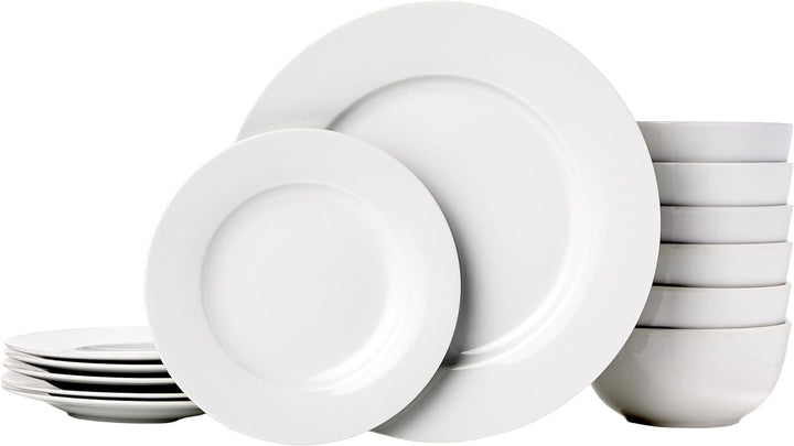 18-Piece White Dinnerware Set (6-Person)