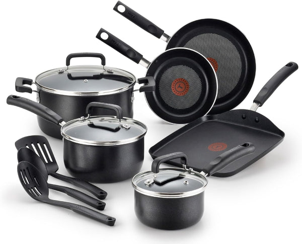 12pc Nonstick Cookware Set – Black