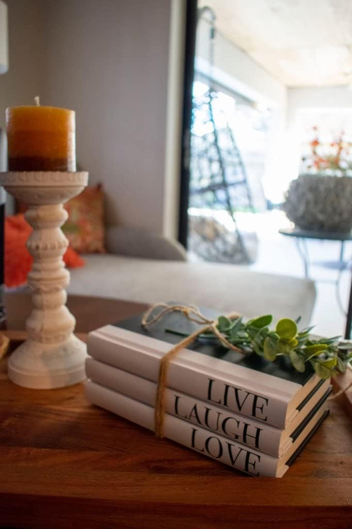 Live Laugh Love Faux Coffee Table Books