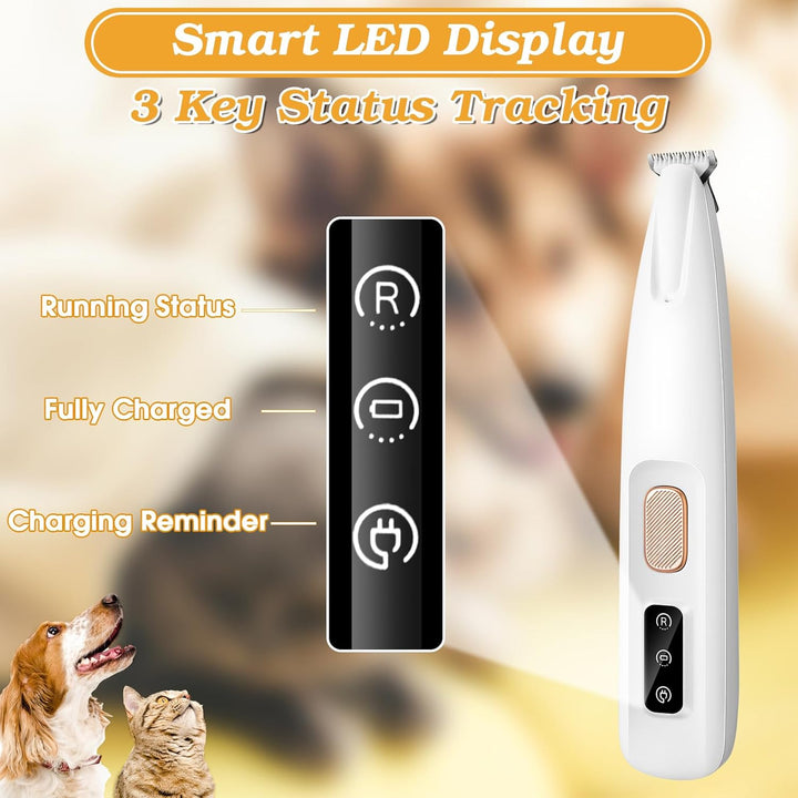 18mm Electric Dog Paw Trimmer with LED