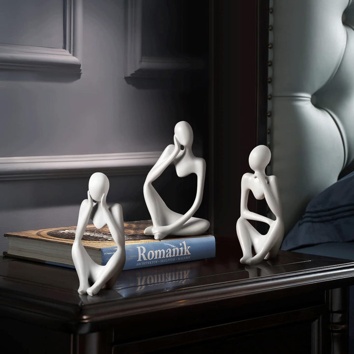 Thinker Statue Set – Abstract Decor