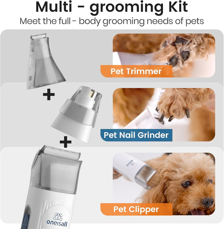 Pet Grooming Vacuum with Nail Grinder & Tools