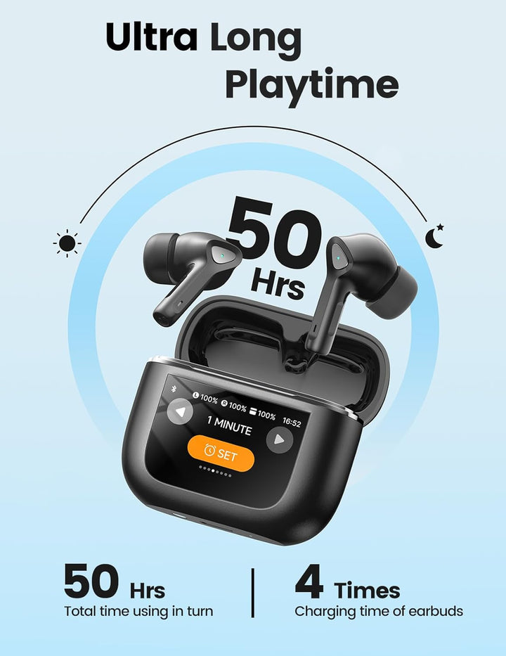 Wireless Bluetooth Earbuds with Mic & 50H Playtime