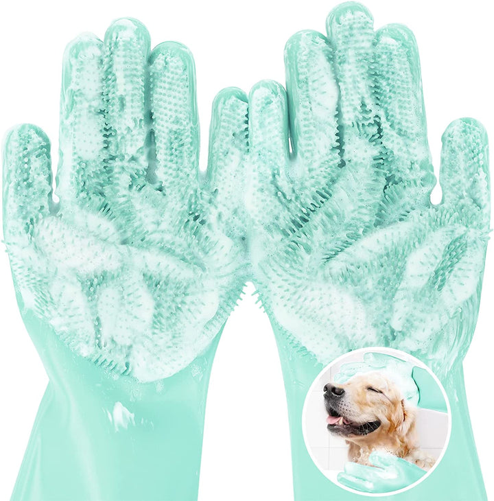 Heat-Resistant Pet Grooming Gloves