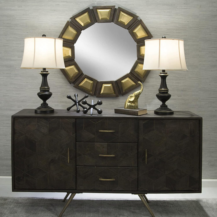 Modern Black Metal Abstract Decor