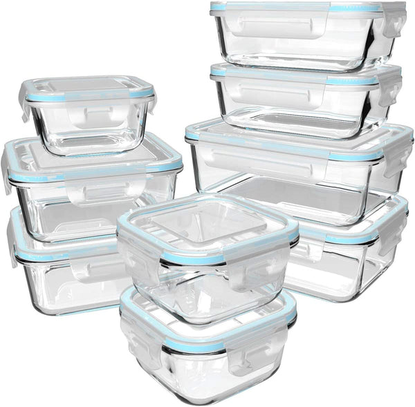18-Piece Glass Storage Containers Set
