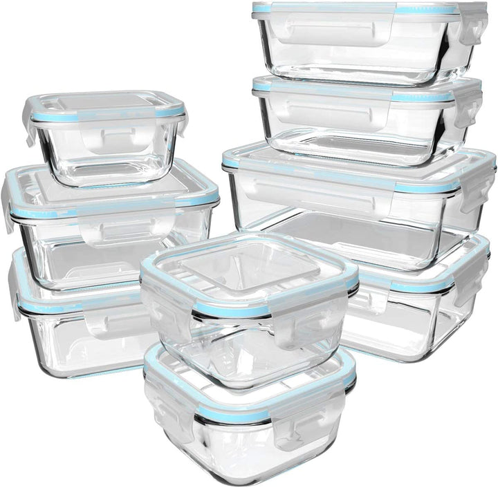 18-Piece Glass Storage Containers Set