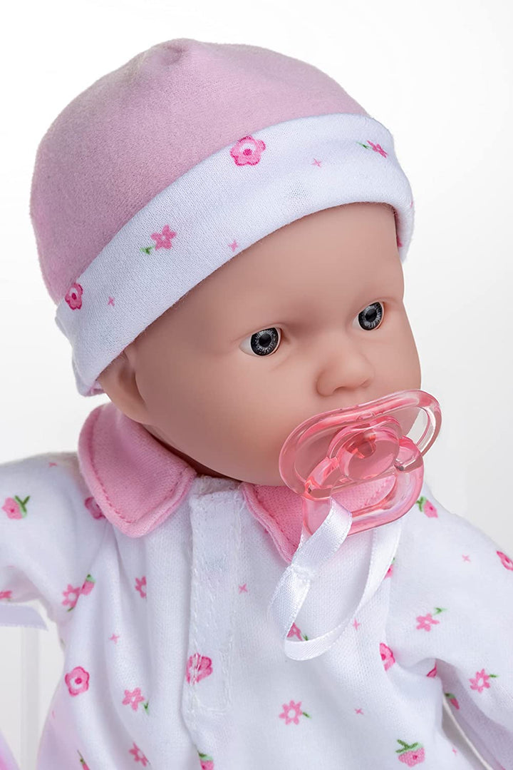 La Baby Caucasian Baby Doll Set – 11 Inch Soft Baby Doll | Washable |Removable Pink Outfit W/ Hat & Blanket | for Children 12 Months +