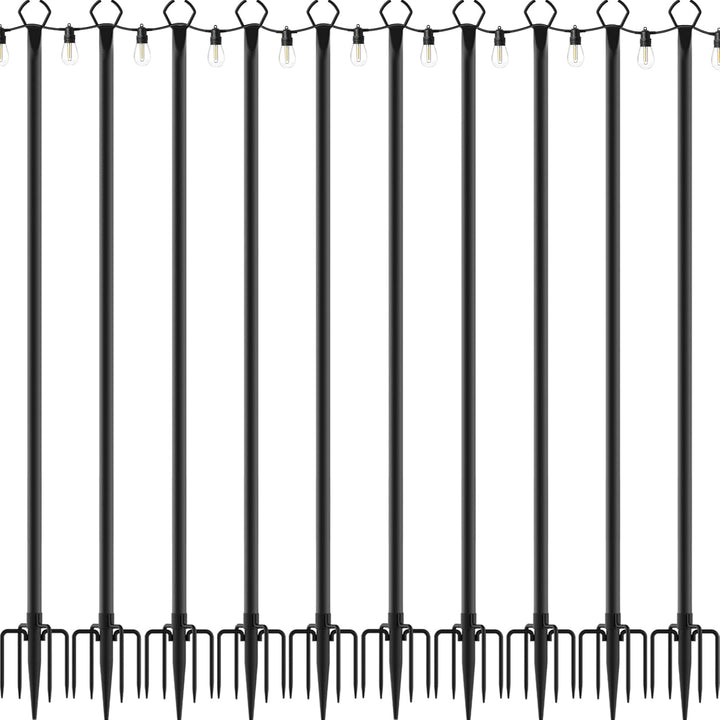 10ft Outdoor Light Poles for String Lights