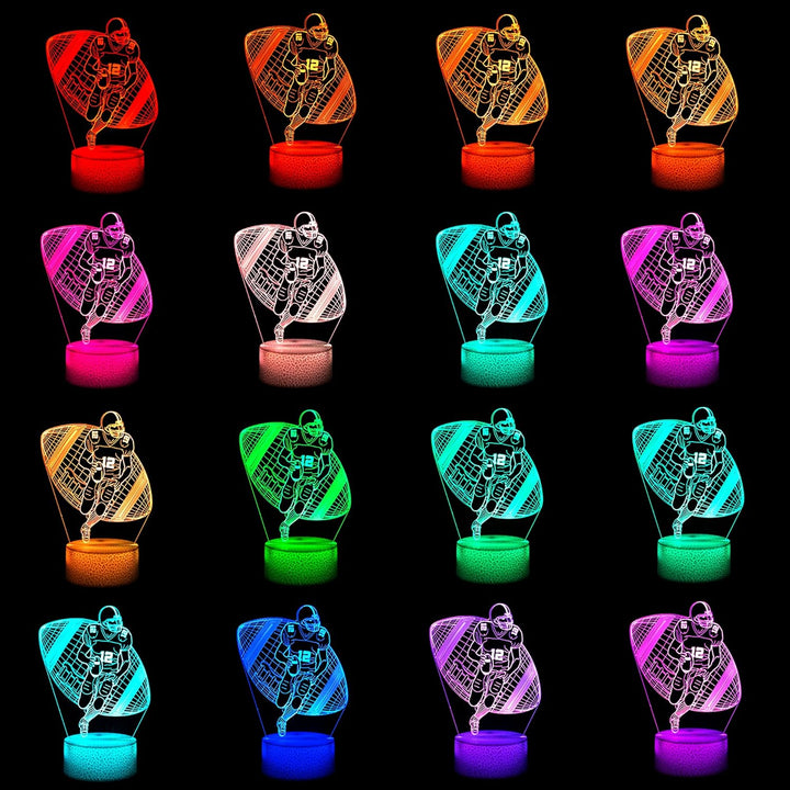 3D Football QB Night Light - 16 Colors
