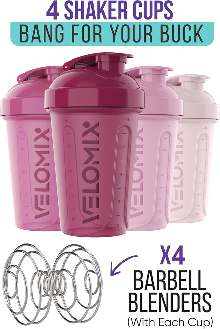 Berry Blend Protein Shaker Bottles - 4 Pack