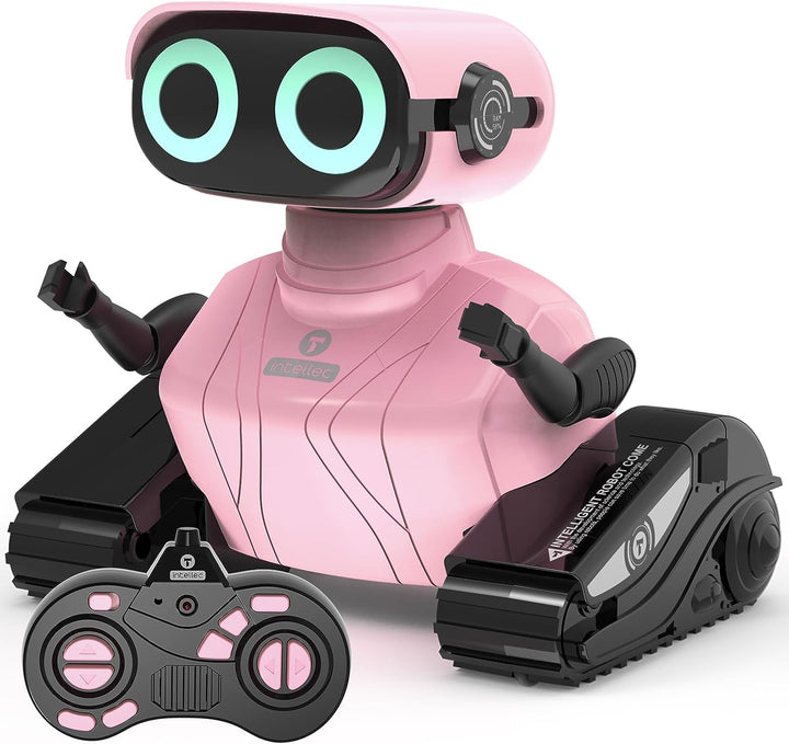 Robot Toys, Remote Control Robot Toy, RC Robots for Kids with LED Eyes, Flexible Head & Arms, Dance Moves and Music, Birthday Gifts for Boys Ages 3+ Years (Blue)