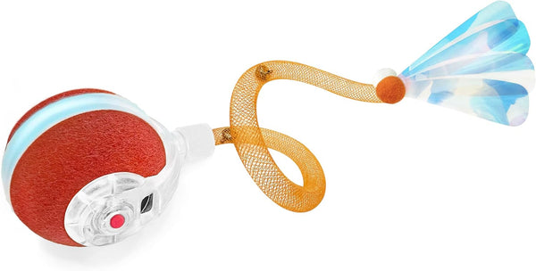 Interactive Cat Toys for Indoor Cats,The 3Rd Generation Agile Moving Cat Ball with Elastic Mesh Tail,Automatic Kitten Toys for Bored Indoor Adult Cats,Motion Activated