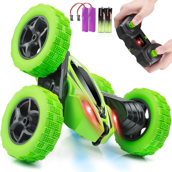 Remote Control Car, RC Cars Toys for Ages 5-7, 2.4Ghz 4WD Fast RC Car Kids Toys for Ages 8-13, Double Sided 360° Rotating Monster Truck Toys for Girls RC Truck Toy Cars for Boys
