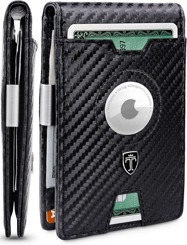 AirTag Wallet with Money Clip & RFID
