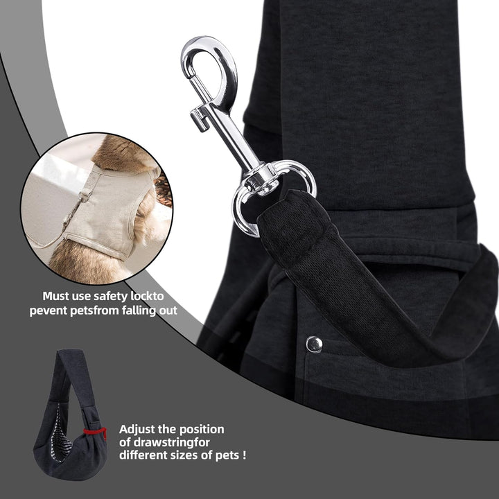 Reversible Dog Sling Carrier with Harness