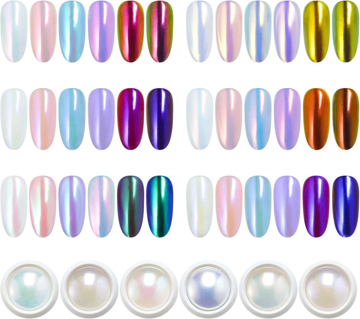 Pearl Chrome Nail Powder & Glitter Kit