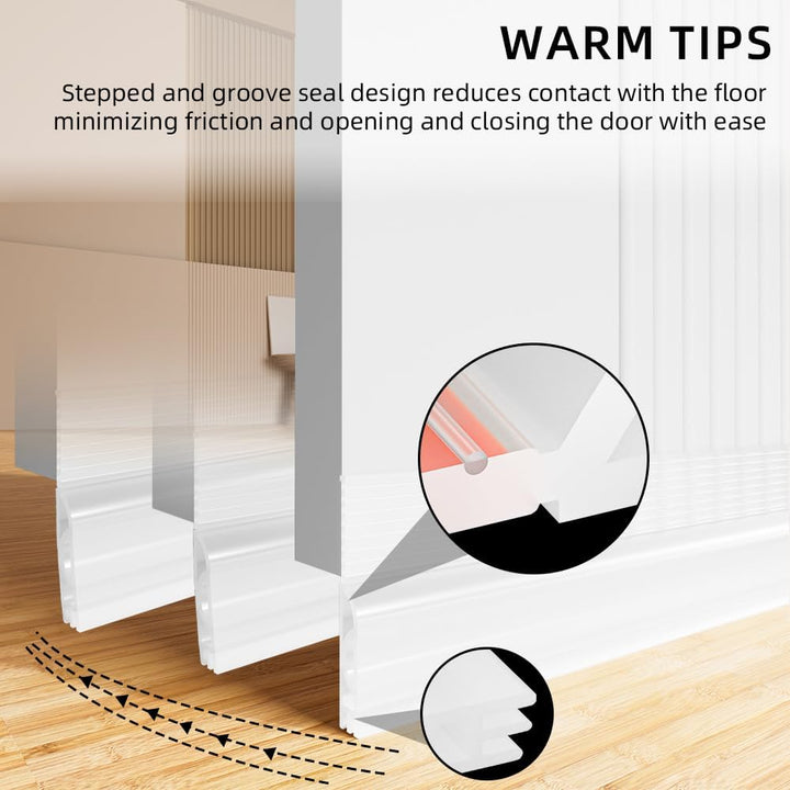 Door Draft Stopper Seal 78" Clear