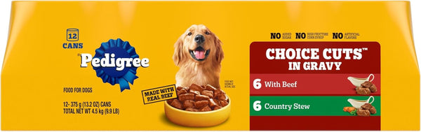 Choice Cuts Beef Wet Dog Food, 12 Cans