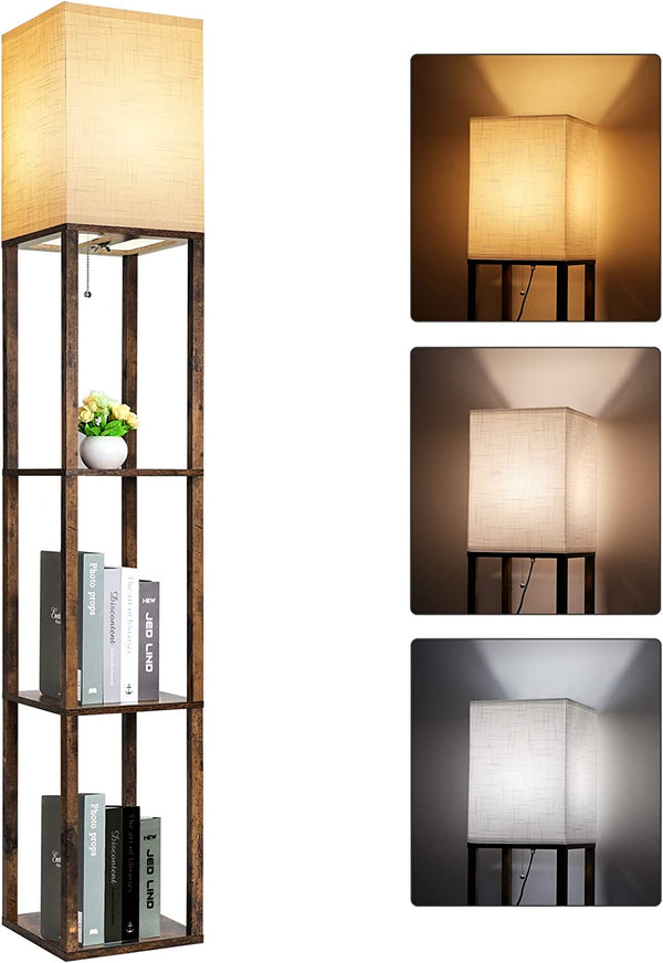 Modern Shelf Floor Lamp with Storage