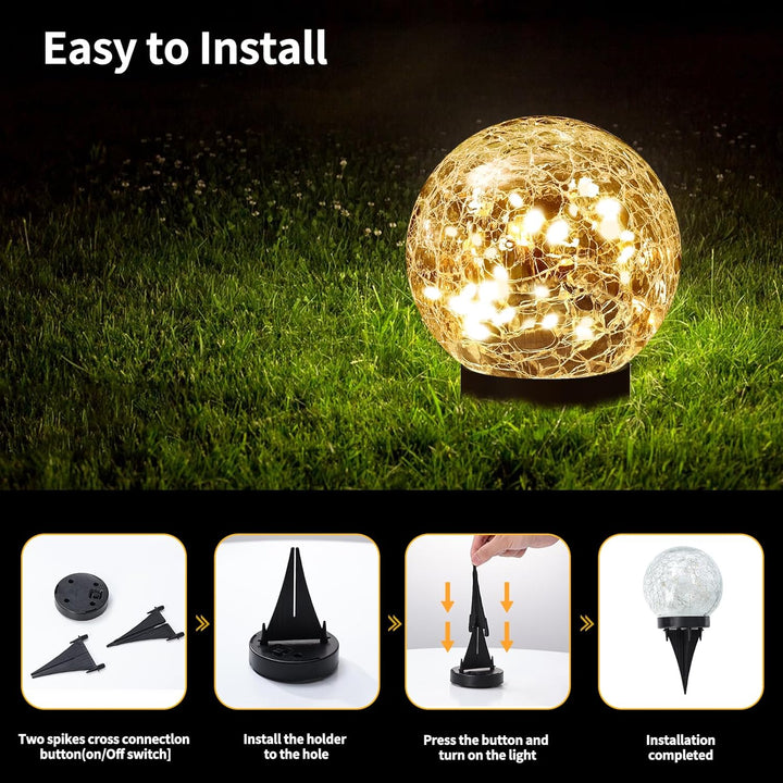 Solar Globe Lights - Outdoor Garden Decor