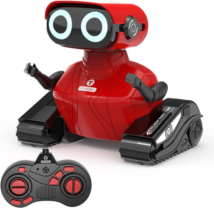 Robot Toys, Remote Control Robot Toy, RC Robots for Kids with LED Eyes, Flexible Head & Arms, Dance Moves and Music, Birthday Gifts for Boys Ages 3+ Years (Blue)
