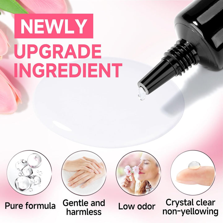 Super Strong Nail Glue Gel Kit 10ml x 2