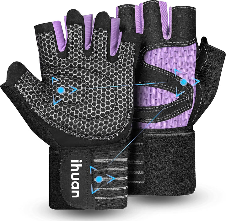 Ventilated Weightlifting Gloves with Wrist Wrap