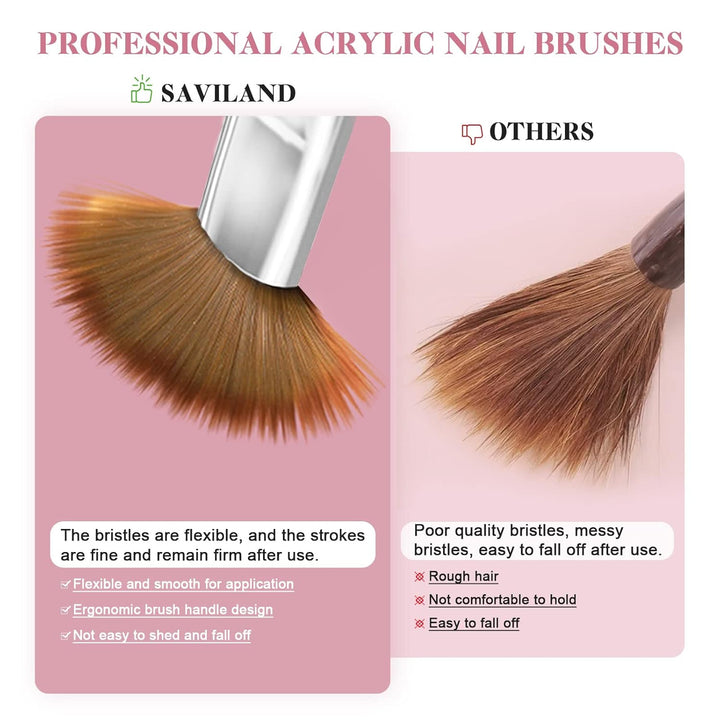 4PCS Kolinsky Acrylic Nail Brush Set