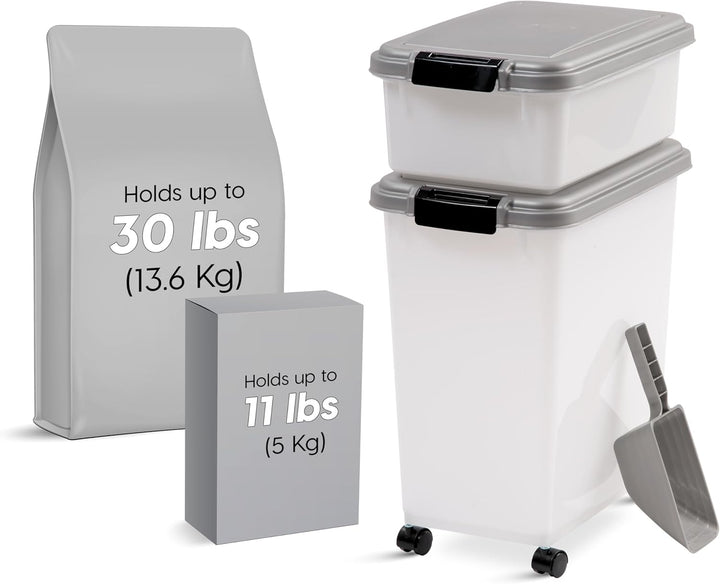 Stackable Pet Food Storage Container Set