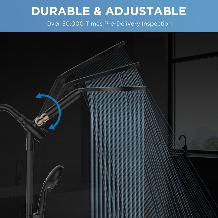 2-in-1 Dual Shower Head Combo, 10 Modes