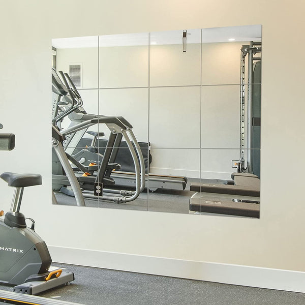 12x12 Gym Mirror Tiles – 12 Pcs