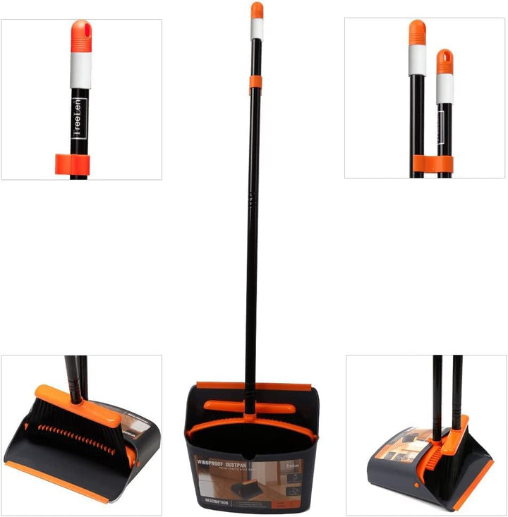 52" Broom & Dustpan Set for Home & Office