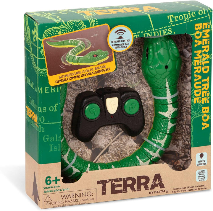 Remote Control Emerald Tree Boa - Electronic Snake Toy for Kids Ages 6+