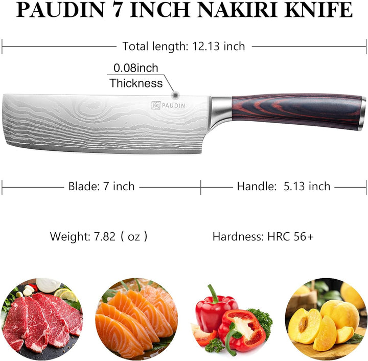 Nakiri 7" Razor Sharp Chef Knife