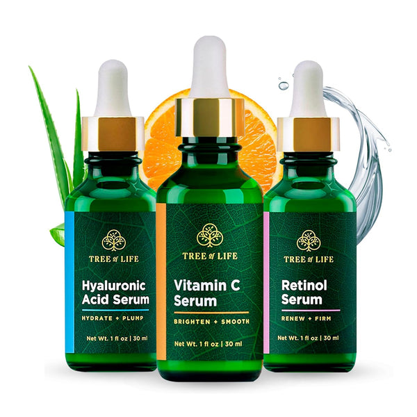 Trio Facial Kit: C, Retinol, HA - 3oz