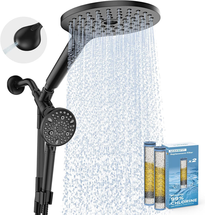 2-in-1 Dual Shower Head Combo, 10 Modes
