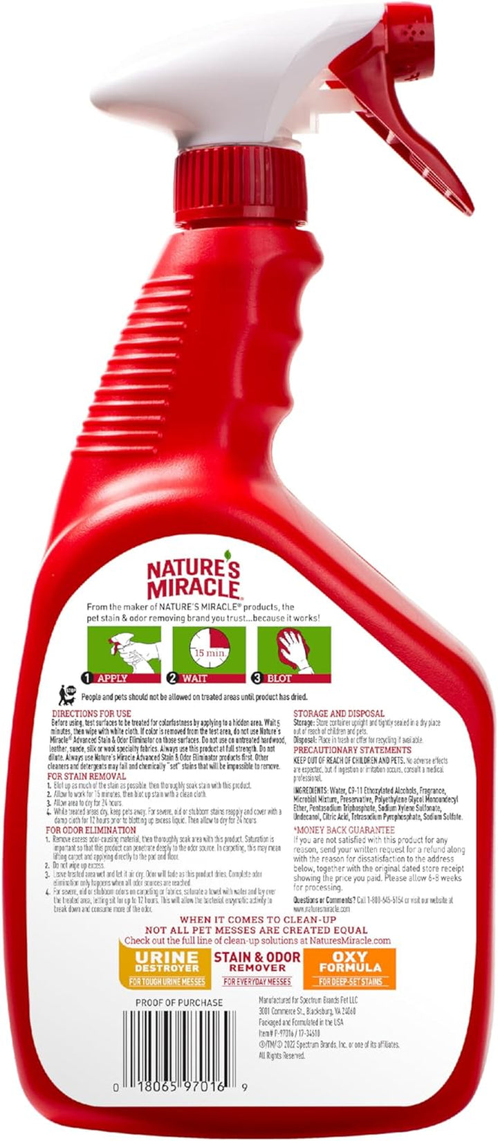Nature's Miracle Dog Stain Spray 32oz