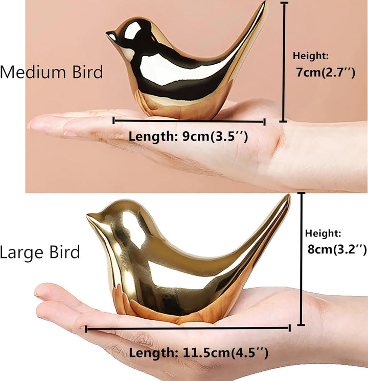 Gold Bird Statue Modern Home Decor