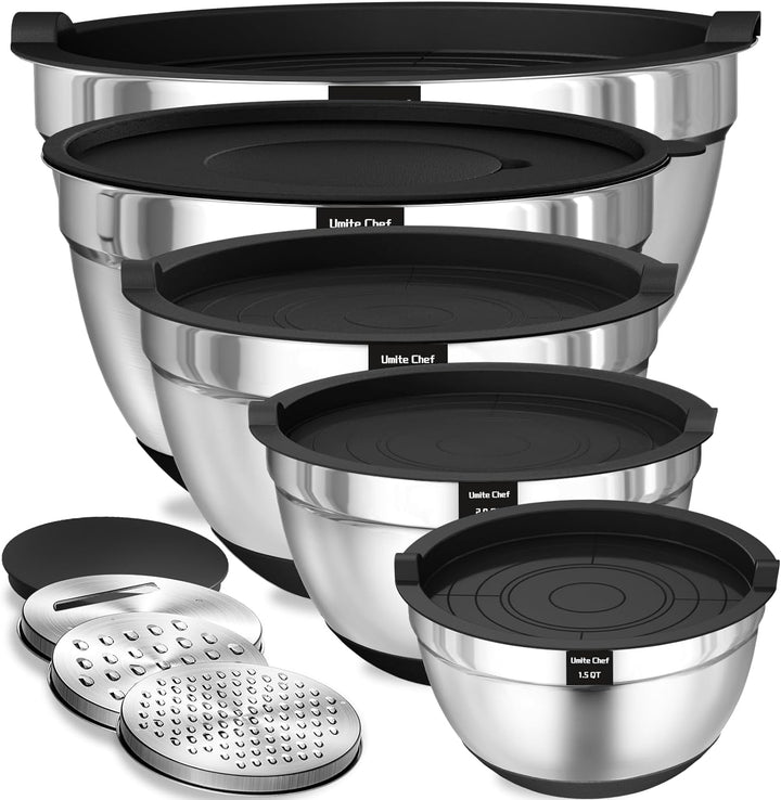 8PCS Stainless Steel Mixing Bowls Set