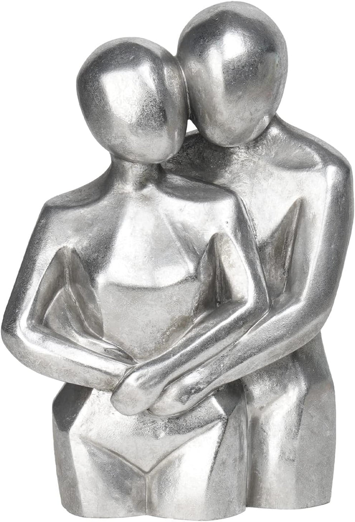 Modern Gold Hugging Couple Statue