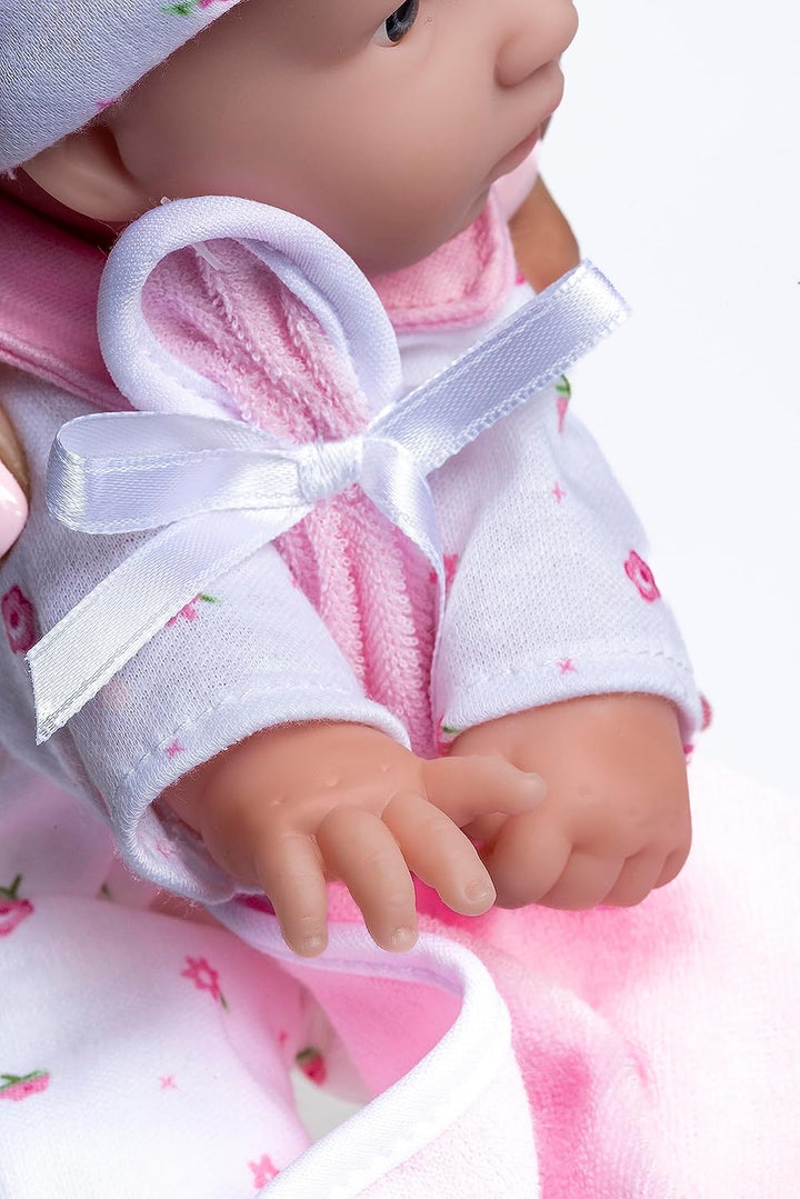 La Baby Caucasian Baby Doll Set – 11 Inch Soft Baby Doll | Washable |Removable Pink Outfit W/ Hat & Blanket | for Children 12 Months +